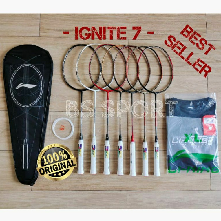 NEW !! RAKET BADMINTON LINING IGNITE 7 IGNITE7 ORIGINAL!!