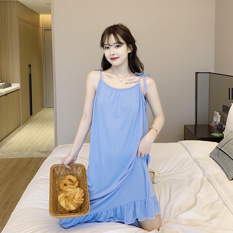 Blackpink Baju Tidur Piyama Daster Pakaian Wanita Tanpa Lengan Lembut 1236