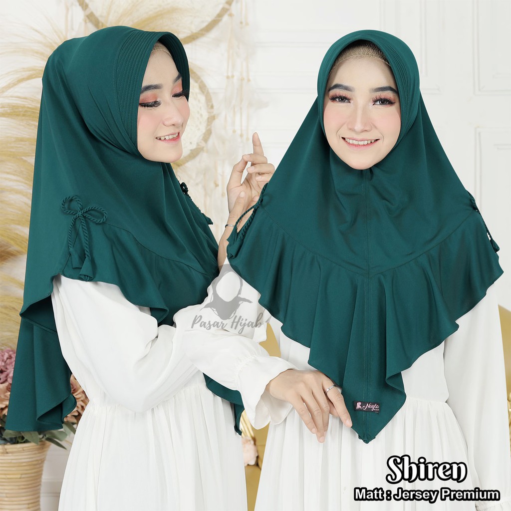 Jilbab Instan Pita Kepang Shiren Hijab Instan Jersey Premium Kerudung Bergo Pasar Hija'b