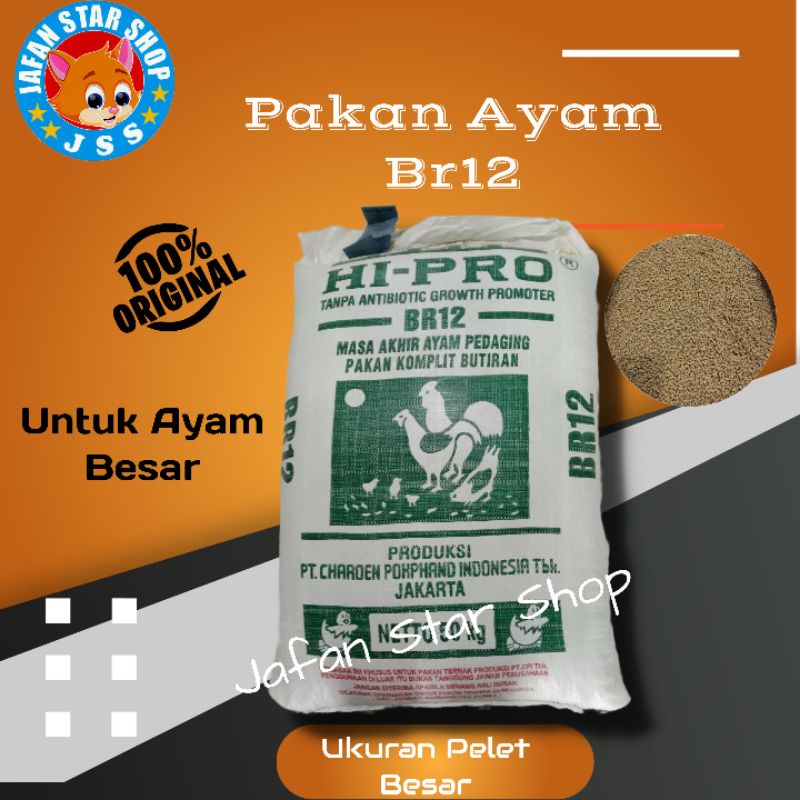 BR12 Pelet Pakan Ayam Hi Pro Umur 21 hari - Panen (1 kg)