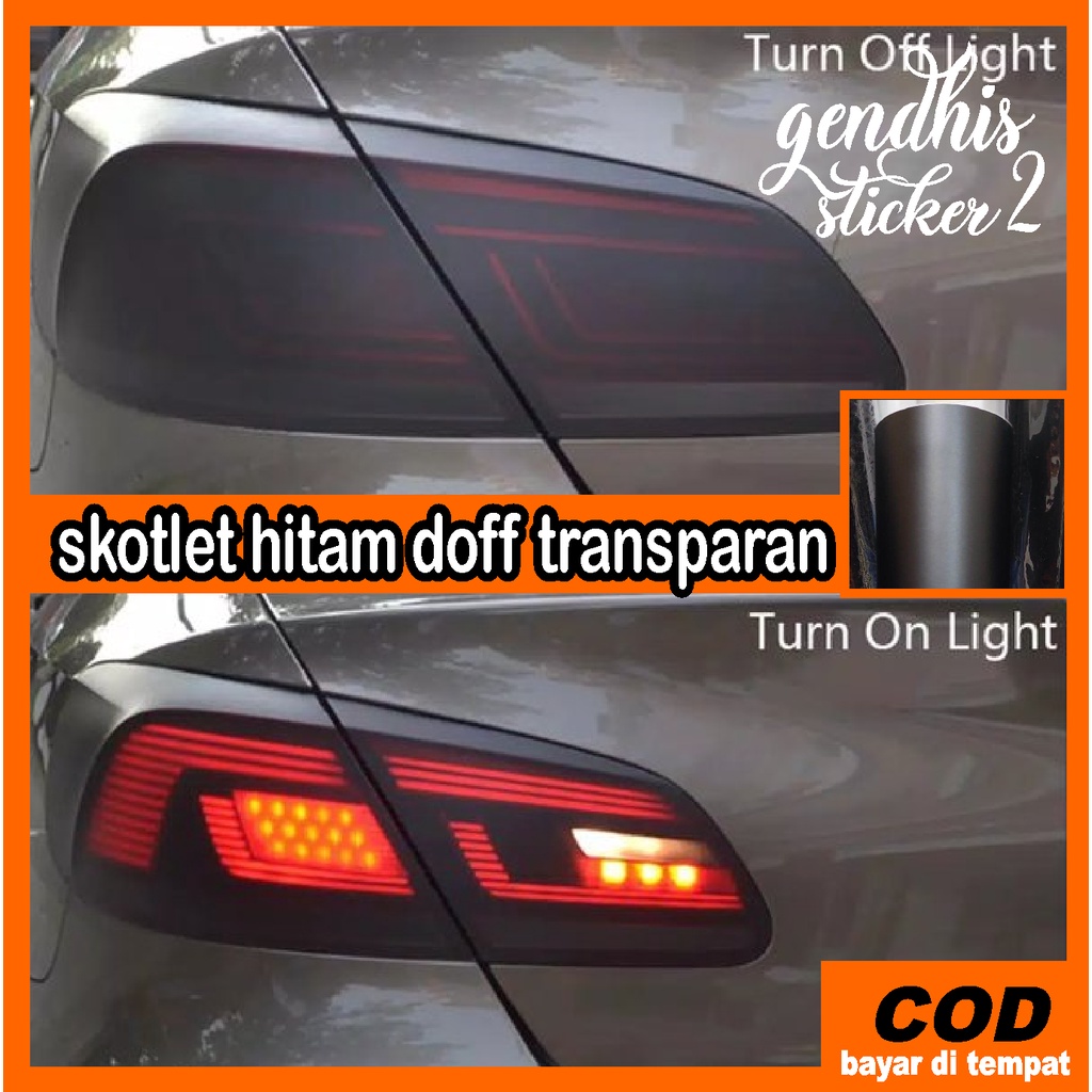 Stiker skotlet smoke Lampu Hitam Doff hybrid