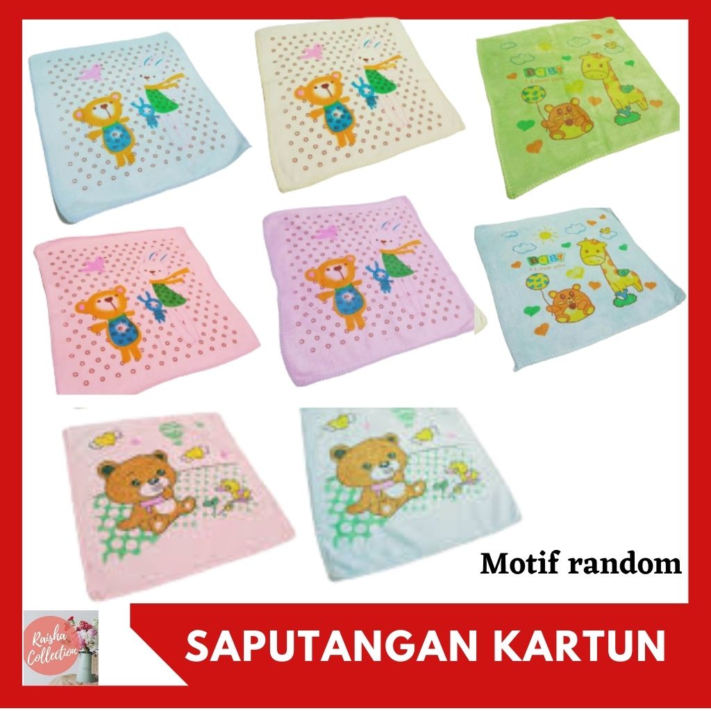 RC SAPUTANGAN HANDUK MICROFIBER IMPORT BARU MOTIF KARTUN