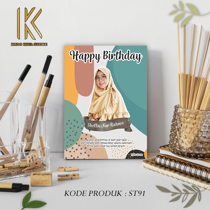 Custom Kado Hadiah Ulang Tahun Cewek Cowok Wisuda Pernikahan Bingkai Foto ST91