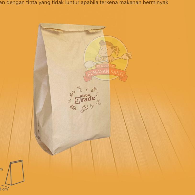 

(Isi 100) Paper Bag 13x8x24 Coklat Motif Polos / Kantong Kertas Coklat Motif Polos Murah