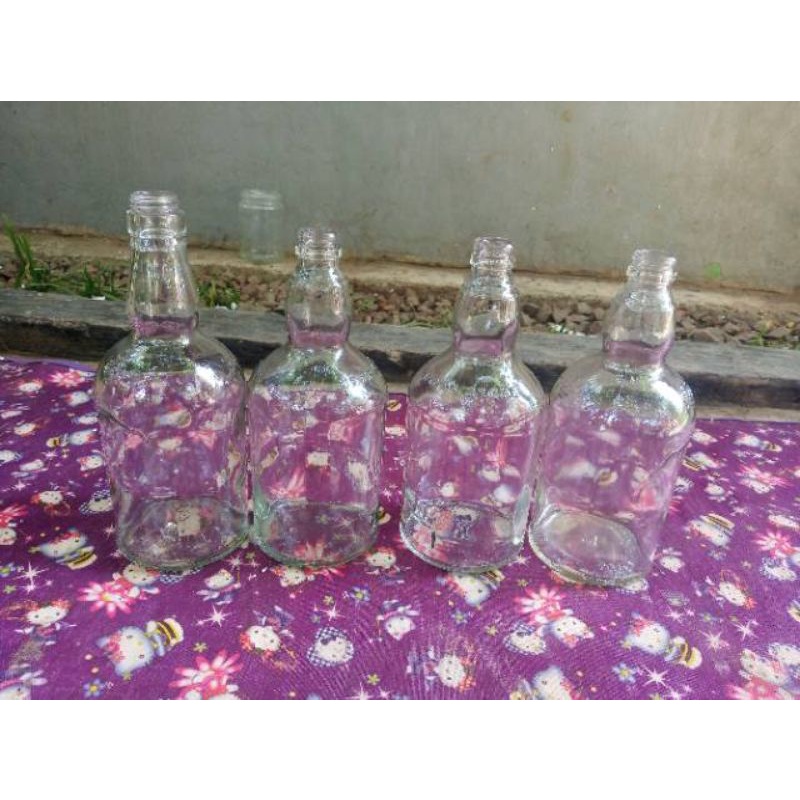 Botol kaca polos civas botol ikan cupang hiasan dan pajangan