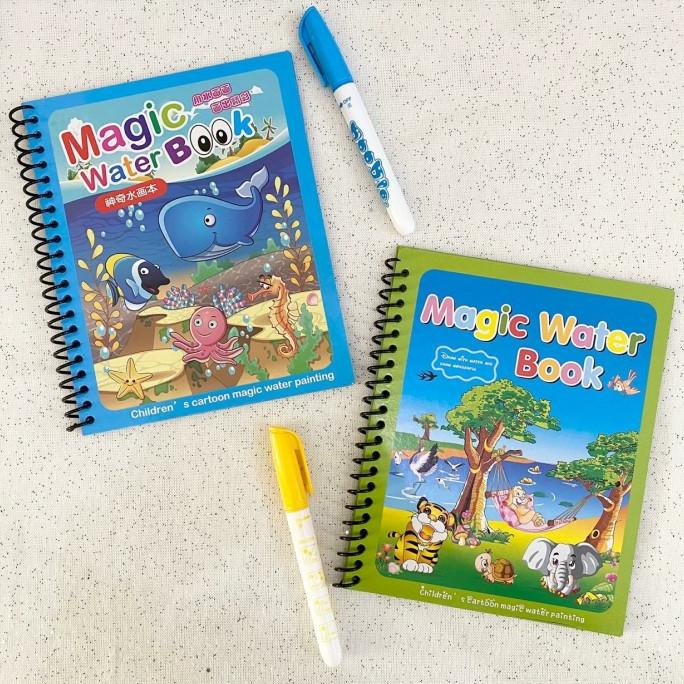 

Magic Water Book-Buku Gambar Anak-Buku Mewarnai Air-Water Doodle Book