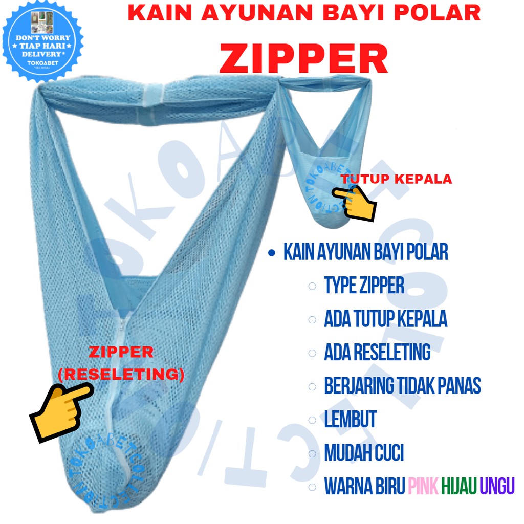 PAKET MANUAL Ayunan Bayi POLAR Kain ZIPPER Per Pegas VARIASI Hanger Perlengkapan Tidur Bayi TOKOABET