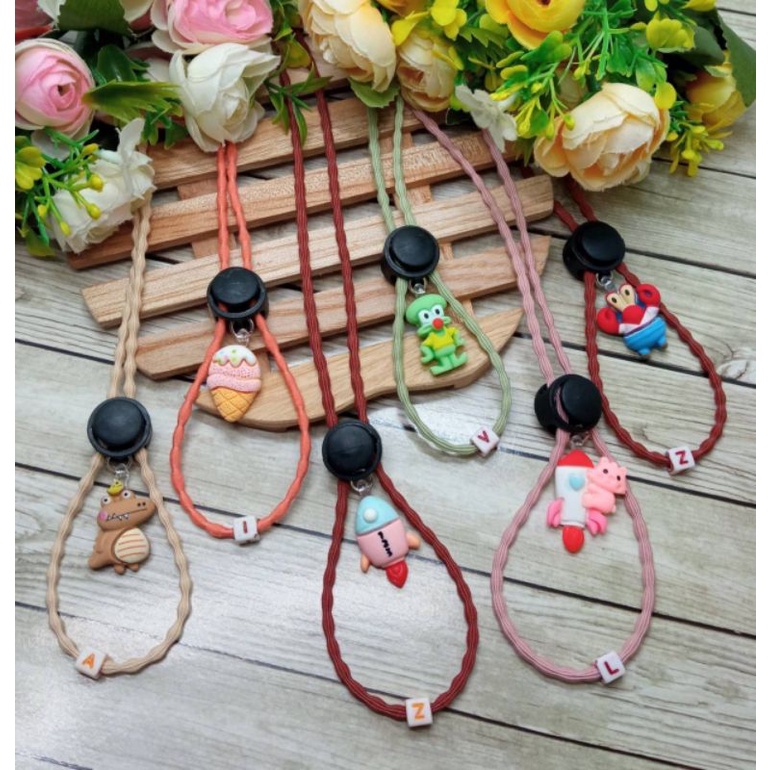 Strap Masker Gantung Strap Masker Karakter Series Strap Masker Clay Karakter Strapmasker 2in1 Kalung