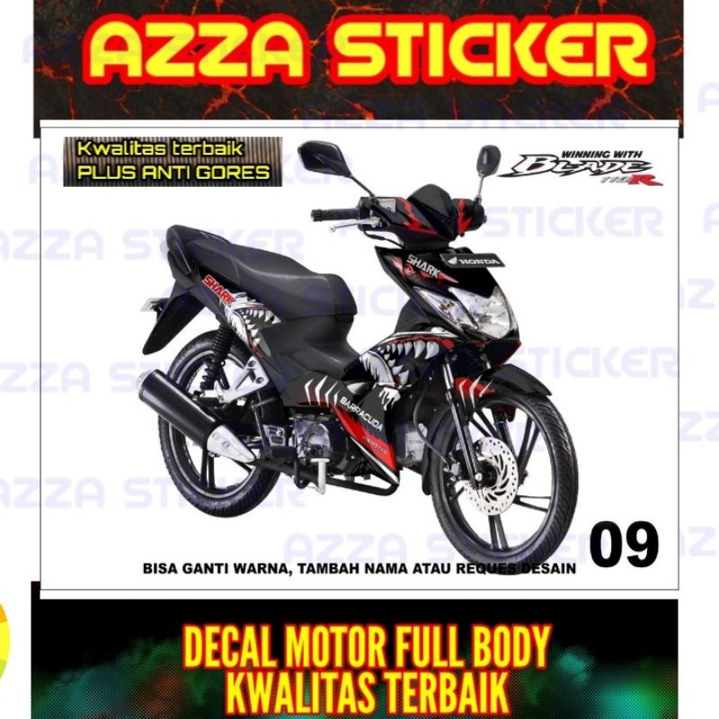 Sticker Decal Blade 110 Full Body Stiker Blade 110 Dekal Blade 110 Full Body Model 09