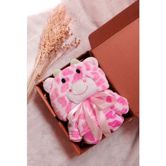 hampers bayi /kado bayi/ gift box-Jerapah pink