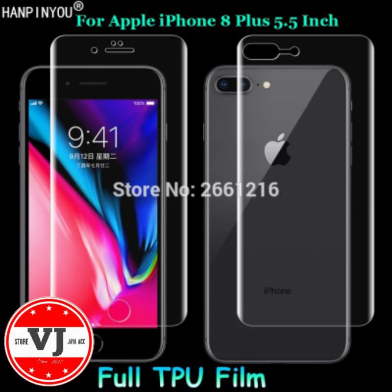 HYDROGEL Depan Belakang iPhone 8 Plus Not Tempered Glass iphone 8+