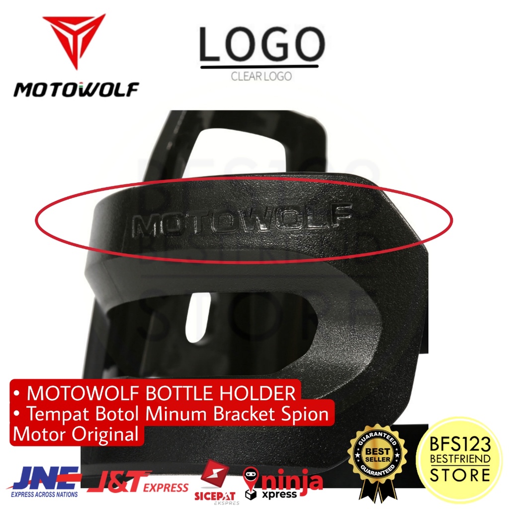 MOTOWOLF BOTTLE HOLDER Tempat Botol Minum Spion Motor Original