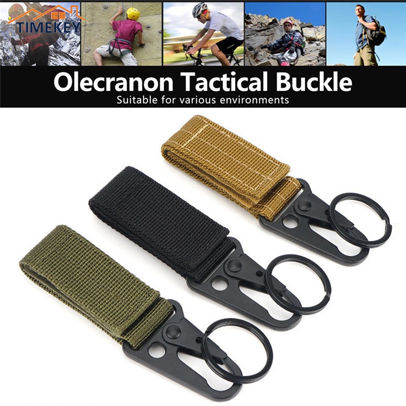 TK Webbing Attach Belt With Fastener Hook Buckles Keychain Backpack Waist Hanging System Belt