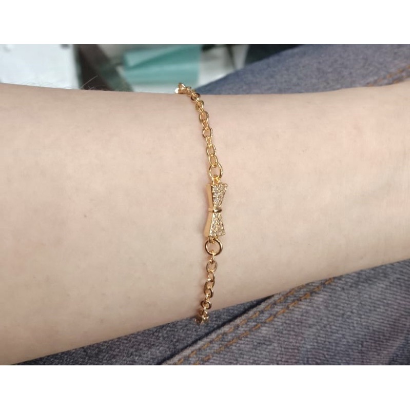 gelang tangan wanita lapis emas//perhiasan pengganti emas//gelang