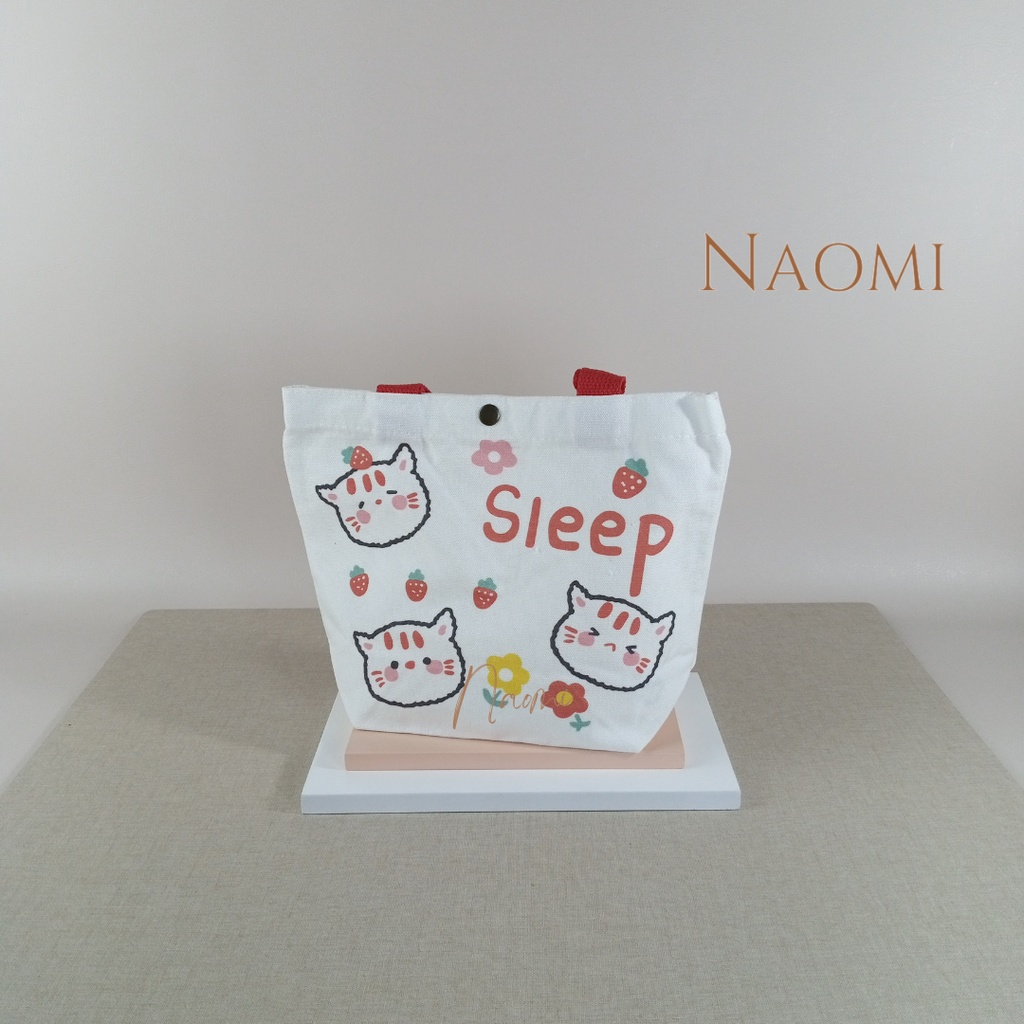 NAOMI - Hiroshi Tote Bag Import - Tas Canvas Goody Bag - Tas Import - Tas souvenir tenteng  - Tas belanja