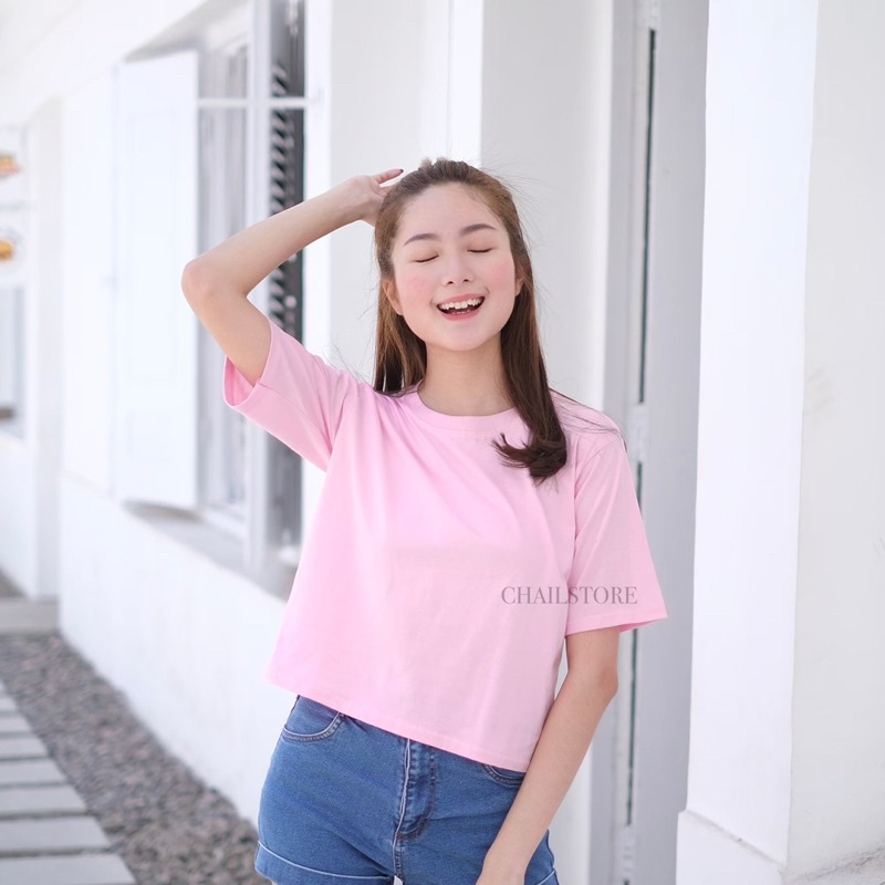 CROP TEE POLOS / BASIC TEE OVERSIZED WANITA COTTON COMBED 30s