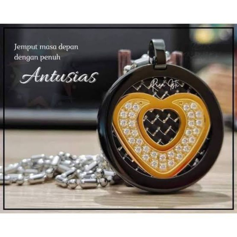 Kalung Kesehatan / Aura Heart Black Diamond / MCI Original 100%