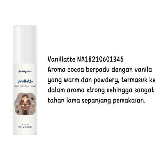 (BPOM) GEAMOORE ADDICTED SERIES Spray 15ml Parfume unisex | Geamoore Parfum Spray 11ml Premium Series-VANILALATTE - 5ML