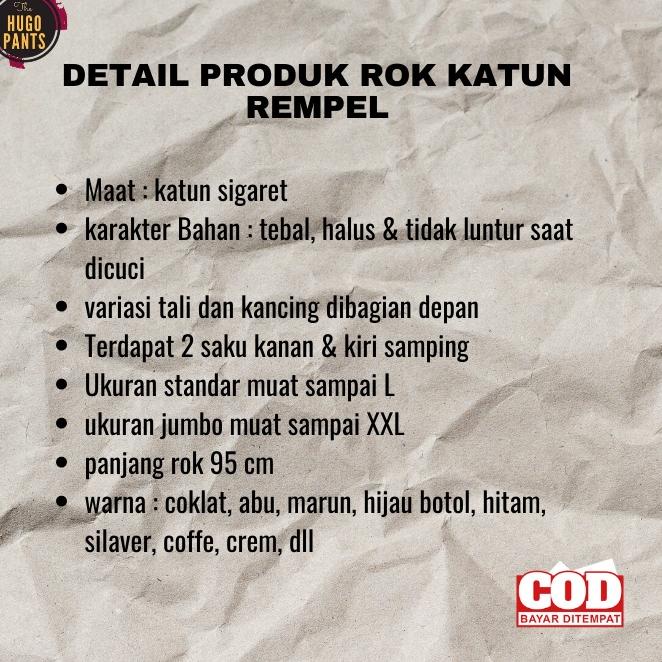 J-EMQ} ♫♪} Rok Panjang Katun Rempel Kancing Depan Wanita Korean Style Terbaru