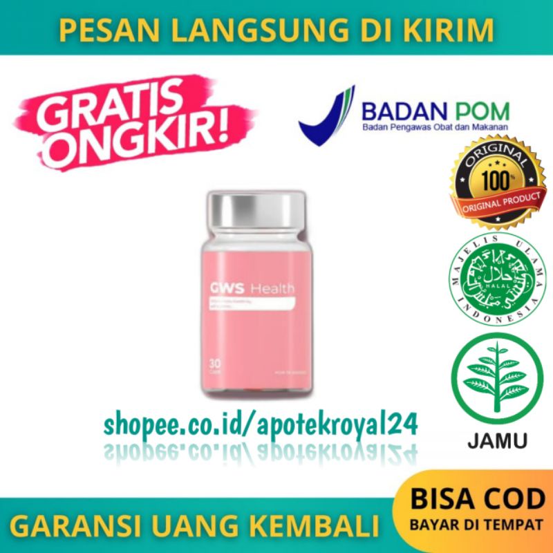 GWS Health Whitening Capsule Suplemen Pemutih Kulit Lengkap Original Asli 100%
