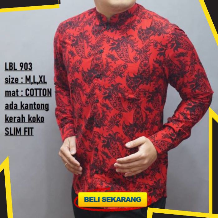 KEMEJA BATIK PRIA SLIM FIT TK02