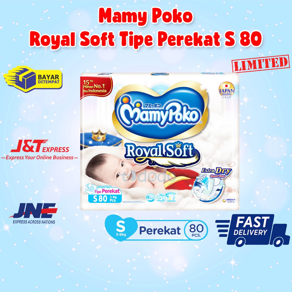 Mamy Poko Royal Soft Tipe Perekat S 80