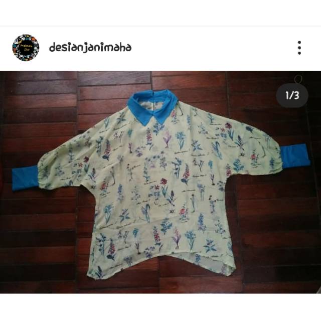 [SOLD] Blouse floral batwing