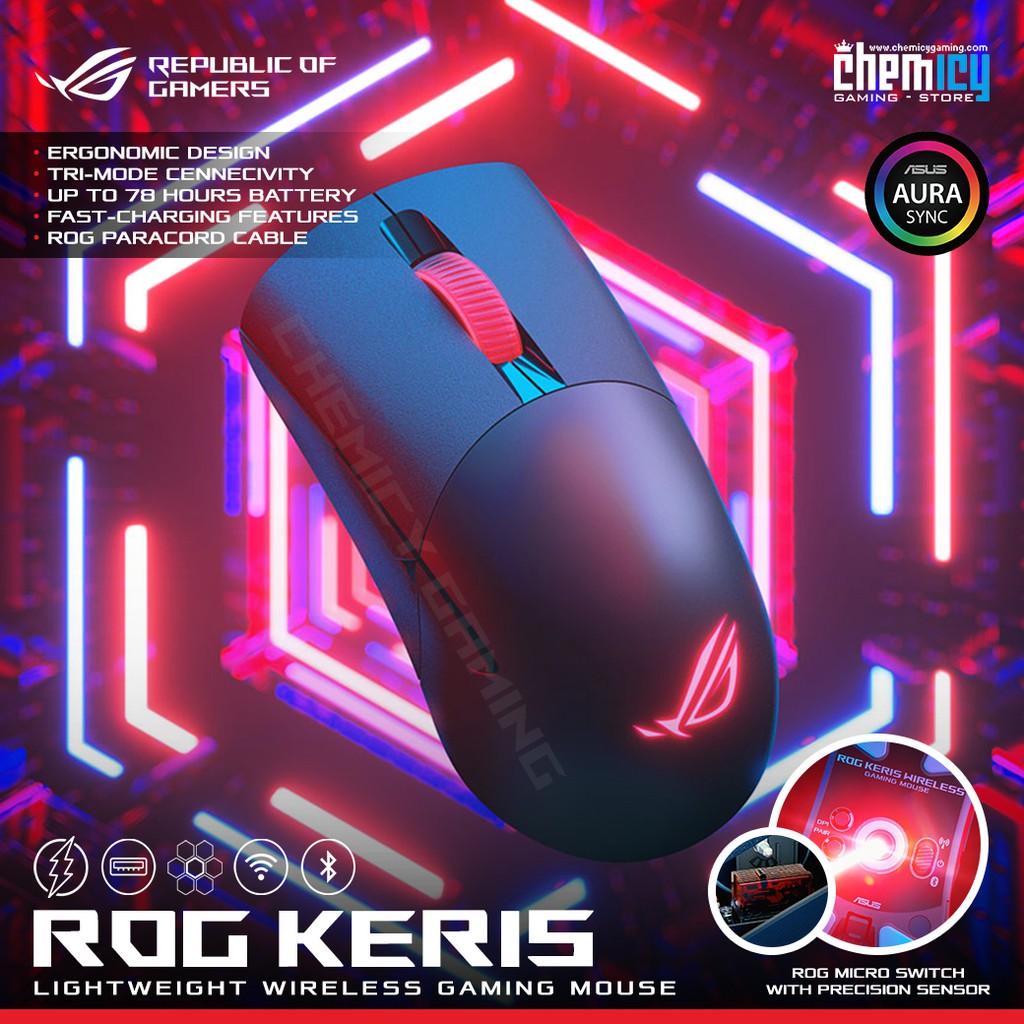 Asus ROG Keris RGB Lightweight Wireless Gaming Mouse