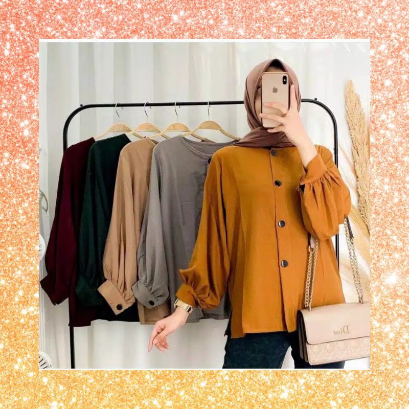 BLOUSE WANITA MUSLIM POLOS BAJU ATASAN WANITA POLOS