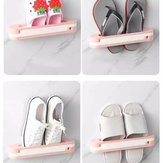 [JUALSEMUA18](17)Rak Sendal Minimalis - Gantungan Tempat Sendal Rotary Slipper Rack Random