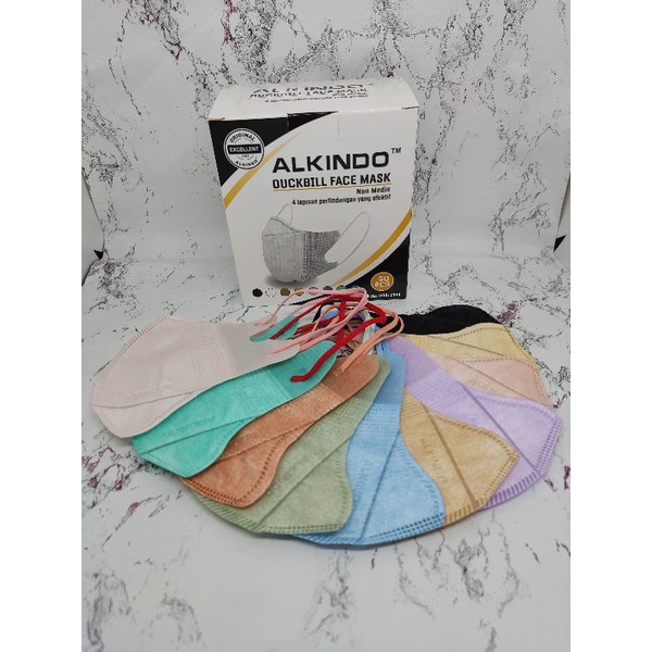 MASKER DUCKBILL GARIS ALKINDO 10 WARNA ISI 50LEMBAR