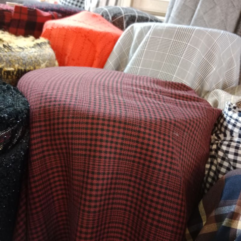bahan kain tweed chanel meteran (100cm)
