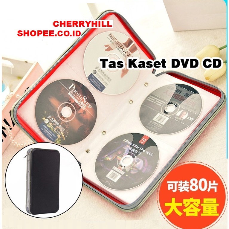 Tempat Penyimpanan Kaset 80 Disc DVD CD Storage Bag Penyimpanan Kaset Disc CD DVD PlayStations Disc 