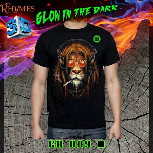 Kaos Import 3D Glow In The Dark Dog GR009