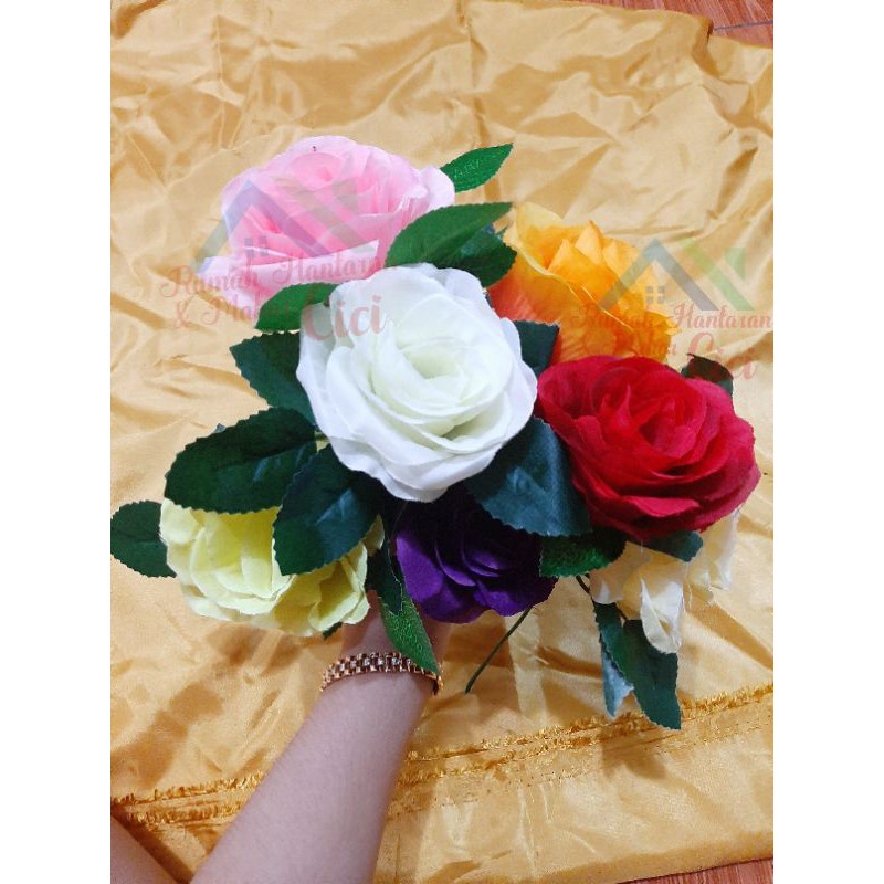 1tangkai bunga mawar/setangkai bunga mawar/bunga mawar plastik/bunga mawar artificial