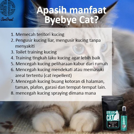 Bye Bye CAT Gel - Alat Pengusir Kucing Alami Ampuh 70 gr - Natural Cat Repellent - Cegah kucing buang kotoran sembarangan dan usir kucing liar