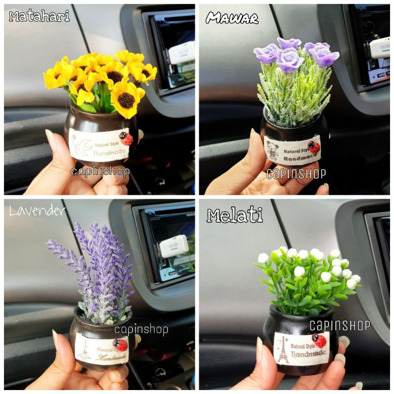 MINI BUNGA ARTIFISIAL // Aksesoris hiasan mobil dasboard lemari Bunga Flower-3