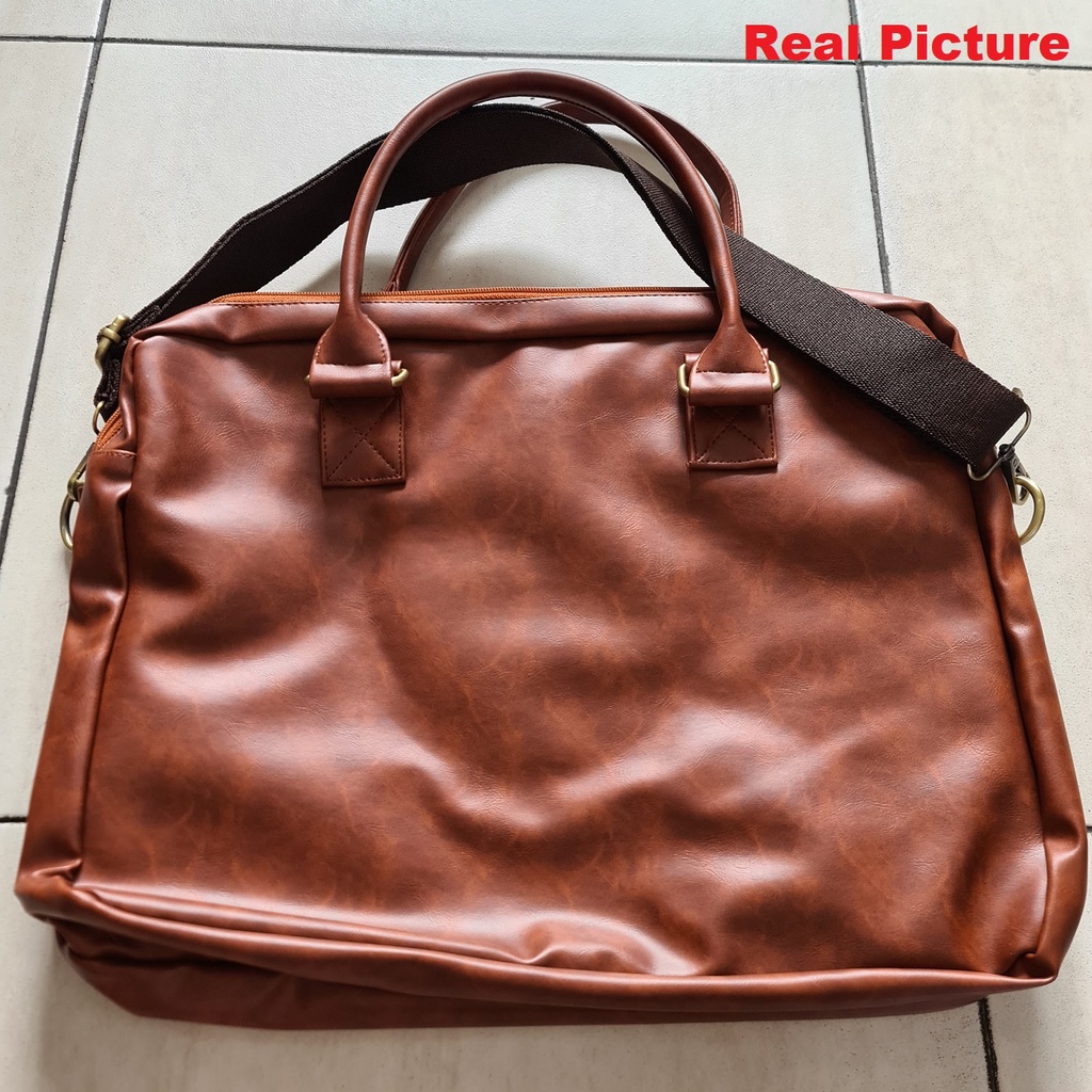 Tas Laptop Pria Kerja Kantor Kulit Asli Premium