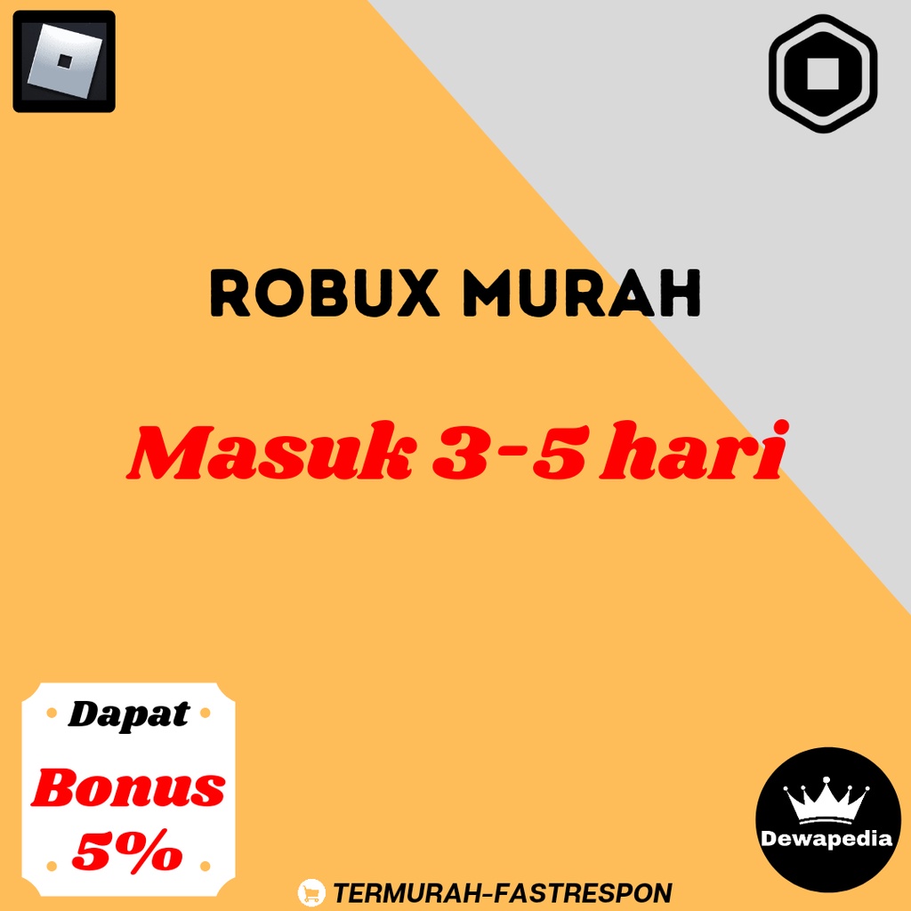 Jual Robux Murah Dapat Bonus Sampai 5 100 500 Shopee Indonesia