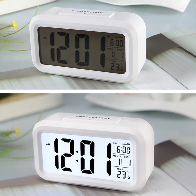 HOME CREATIVE 100% ORI Jam LCD JAM Digital Clock Dengan Alarm Jam Meja Multifungsi Jam Meja Hias Jam Meja Alarm Taffware