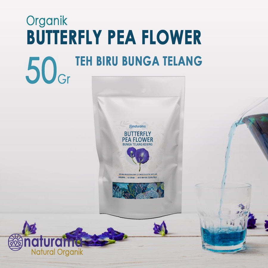 

Bunga Telang Kering Organik 50 Gram Naturama Teh Biru Premium