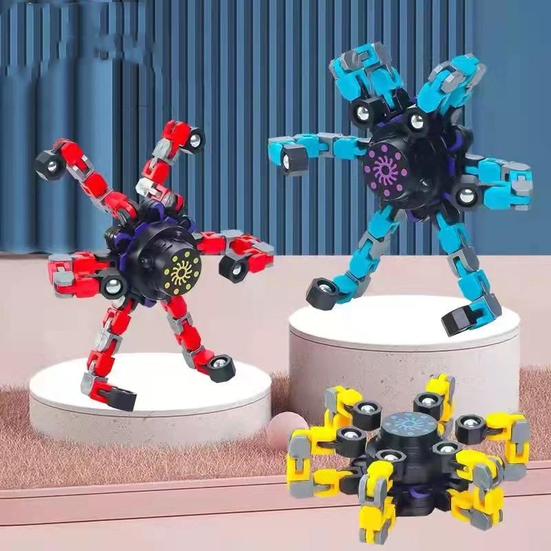 COD✅ Mainan Fidget Spinner Robot Transformer Terbaru Mainan Penghilang Stress Deformable Transformer Spinner  Z018