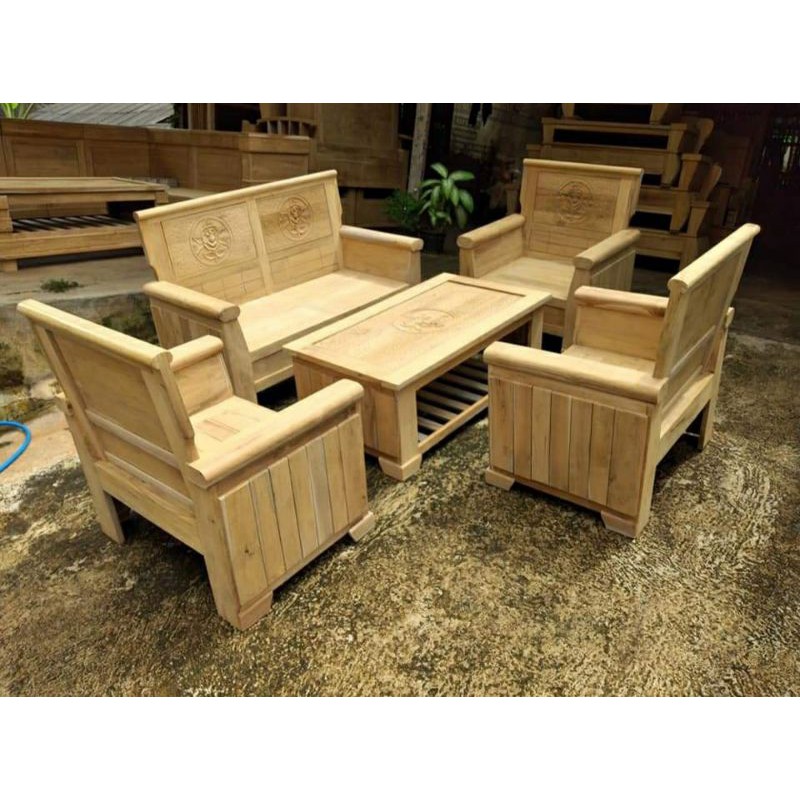 set meja kursi tamu minimalis mebel meubel furnitur asli jepara murah tren terkini terbaru