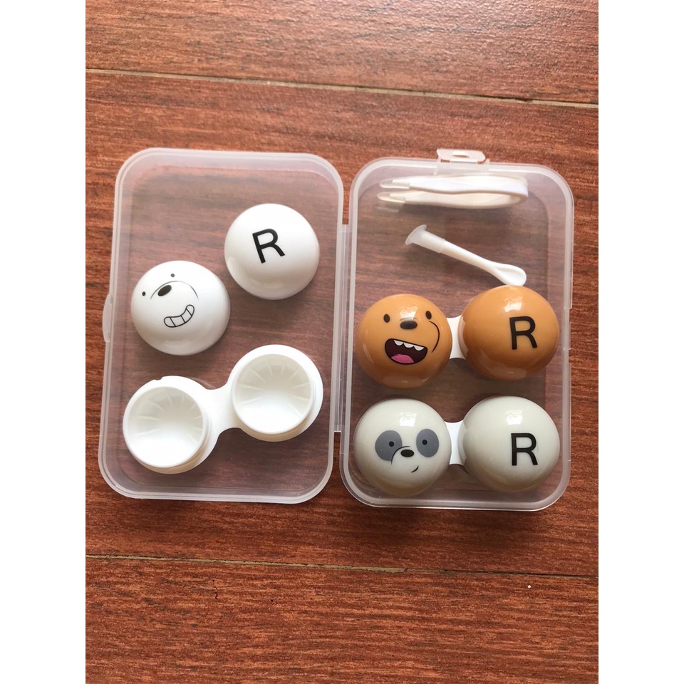 TEMPAT SOFTLENS MINI KARAKTER ( 1 BOX ISI 3 ) / KOTAK LENSA / WADAH SOFTLENS