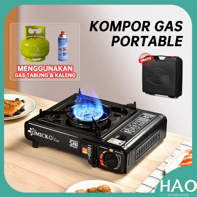 Kompor Gas Portable 2 In 1/ Kompor Portable / Tungku Gas OMICKO-0
