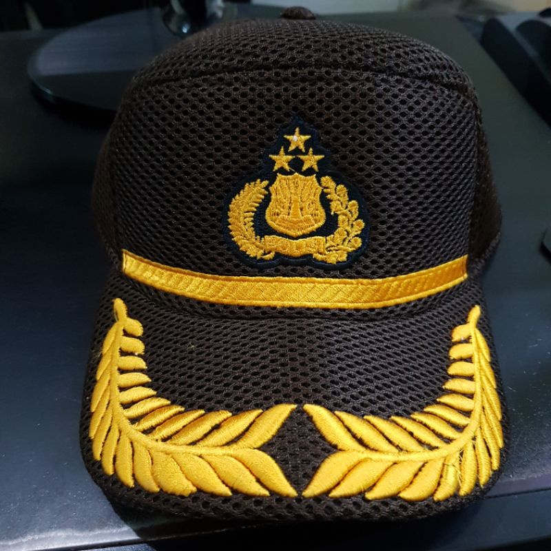 Topi Jaring polisi PAMEN COKLAT|Topi polisi PAMEN COKLAT|Topi pria
