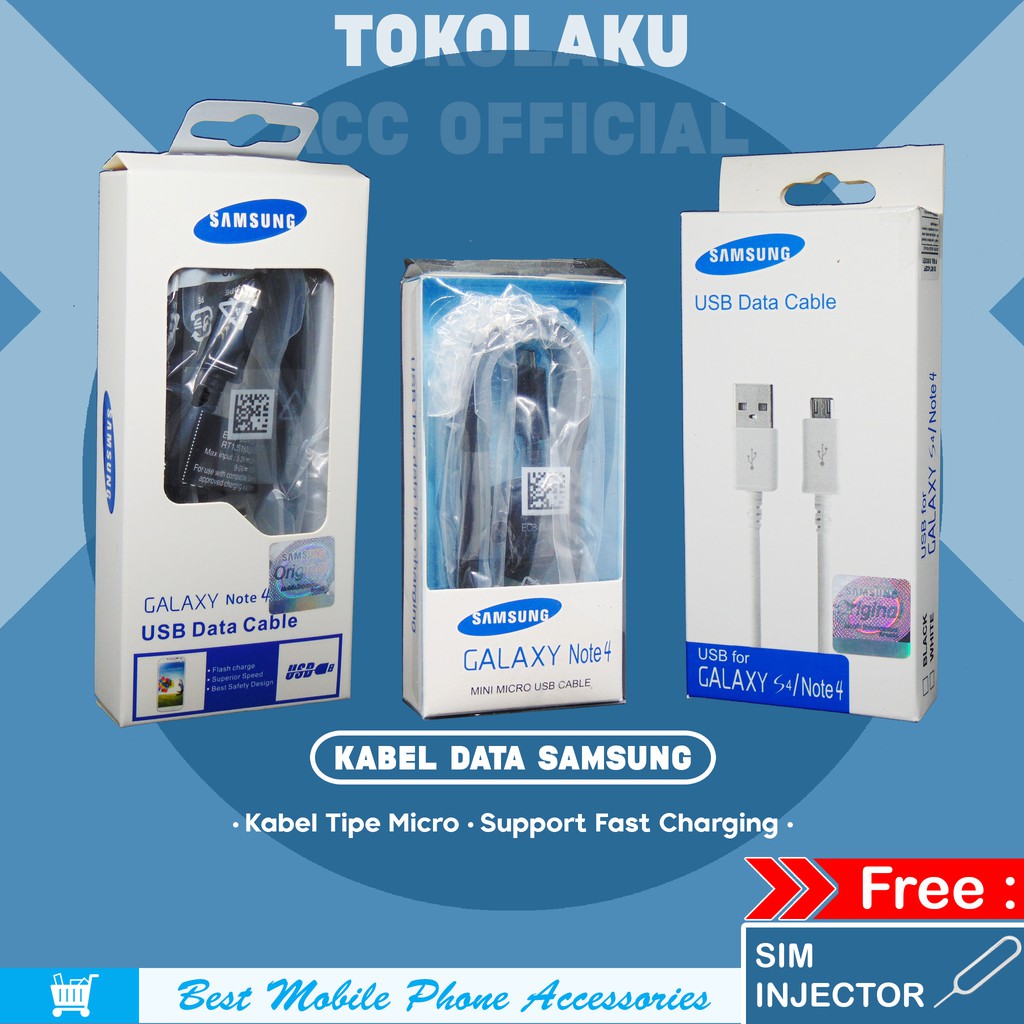 Kabel Samsung Tipe Micro Original Fast Charging 100% Kabel Charger Samsung Tipe Micro Original Kabel