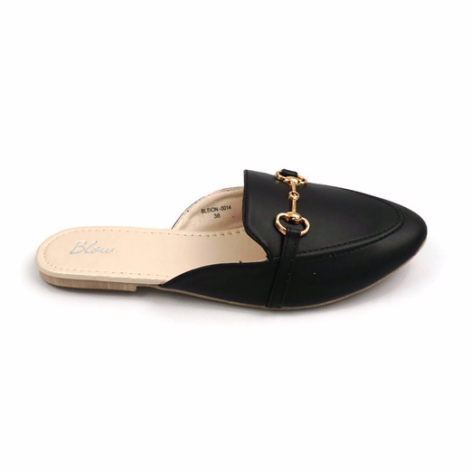 Blow Mules Flats Sandal Wanita BLSION 0014-Black