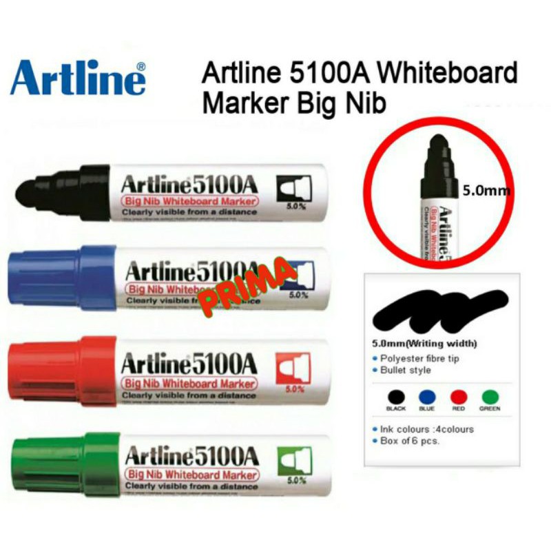 

SPIDOL WHITEBOARD JUMBO ARTLINE (Tersedia mata pena bundar dan kotak) (Tersedia All Colour)