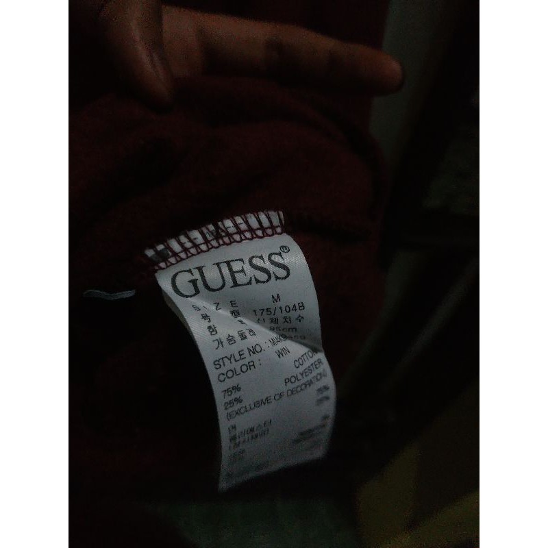 Crewneck guess merah maroon